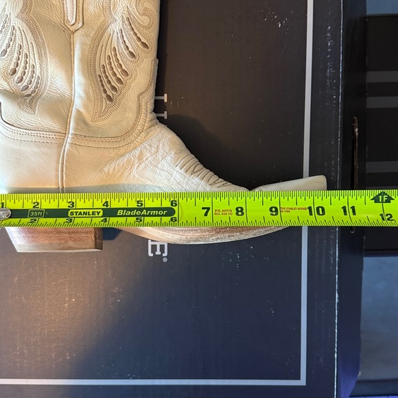 LUCCHESE Evangeline Leather Cowboy Boots in Wheat Glitz sz 7.5 EUC - Picture 14 of 14